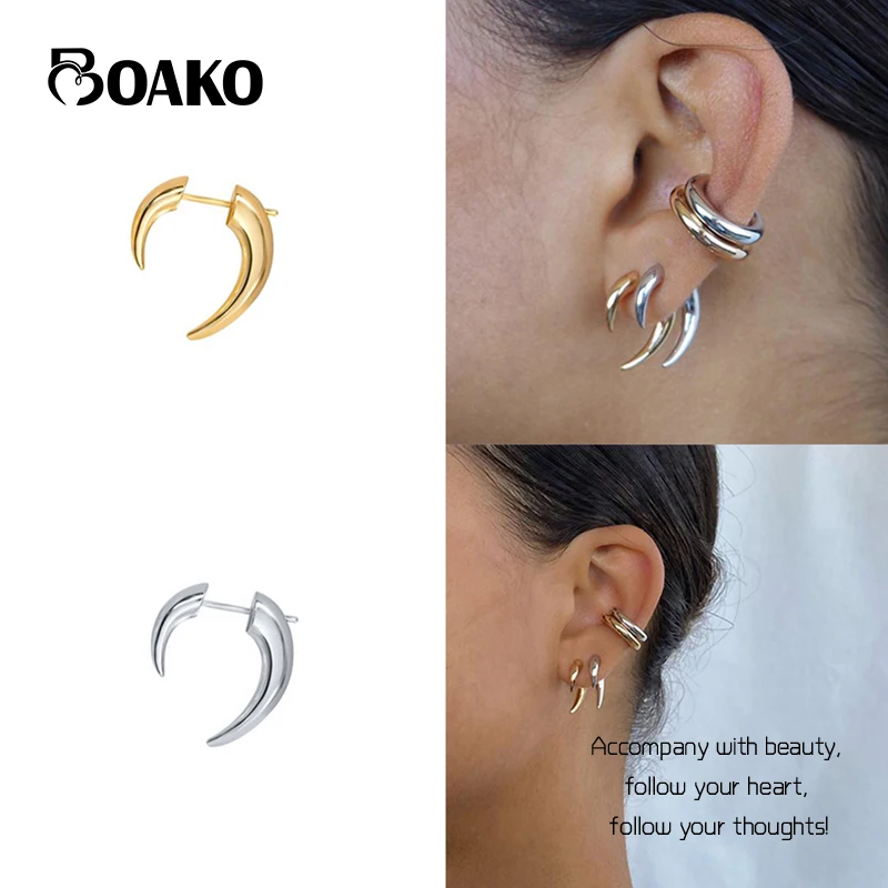 Женские серьги-гвоздики из серебра 925 пробы | Украшения и аксессуары
