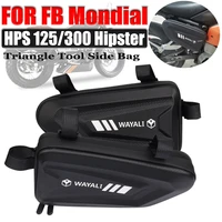 for fb mondial hps 125 300 hipster hps125 hps300 motorcycle accessories hard shell triangle side bag waterproof storage tool bag