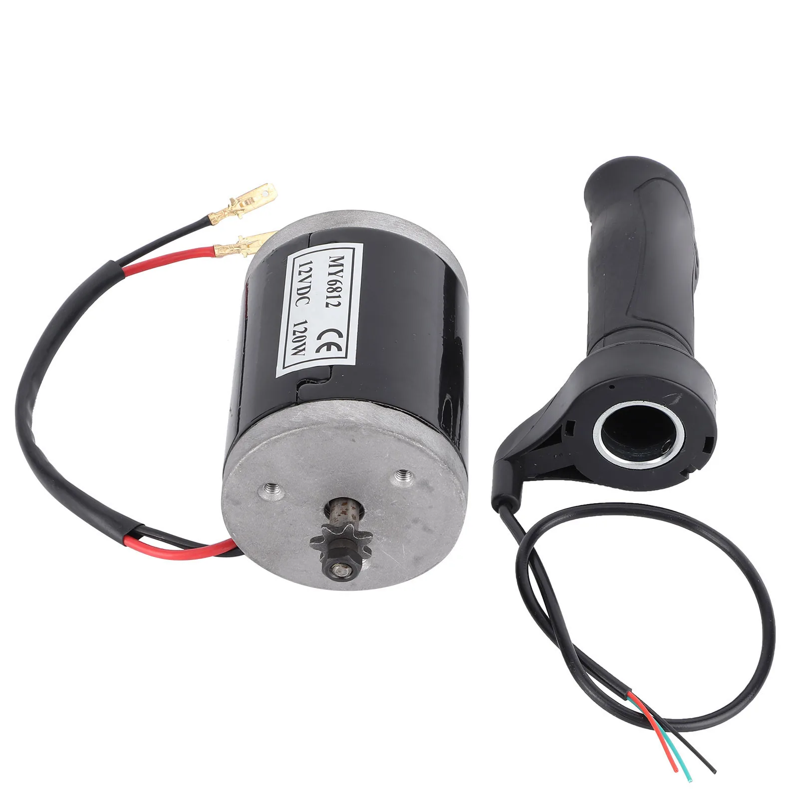 

High Speed Brush Motor + Steering Handle 12V 120W W/Belt Pulley for Electric Scooter Bicycle MY6812