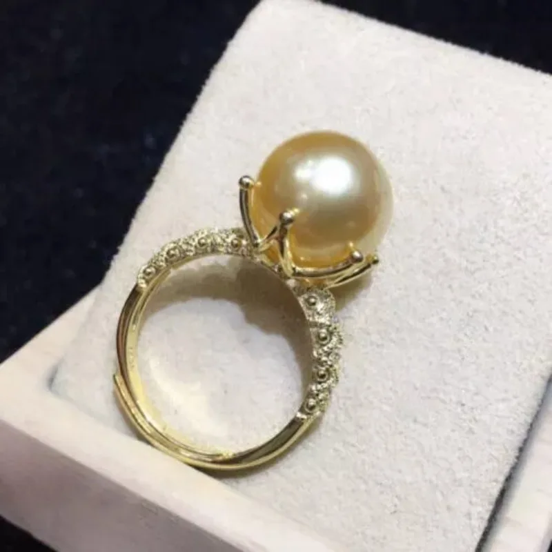 Большое количество AAAAA +++ 11-10 мм из натурального золота Nanhai с круглым жемчугом 925s-