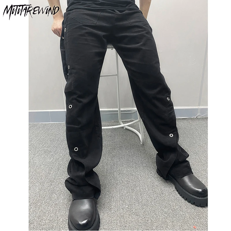 

2023 винтажная уличная одежда, брюки-карго для улицы, мужские повседневные свободные джоггеры с высокой талией в стиле ретро, мешковатые прямые брюки, модные брюки