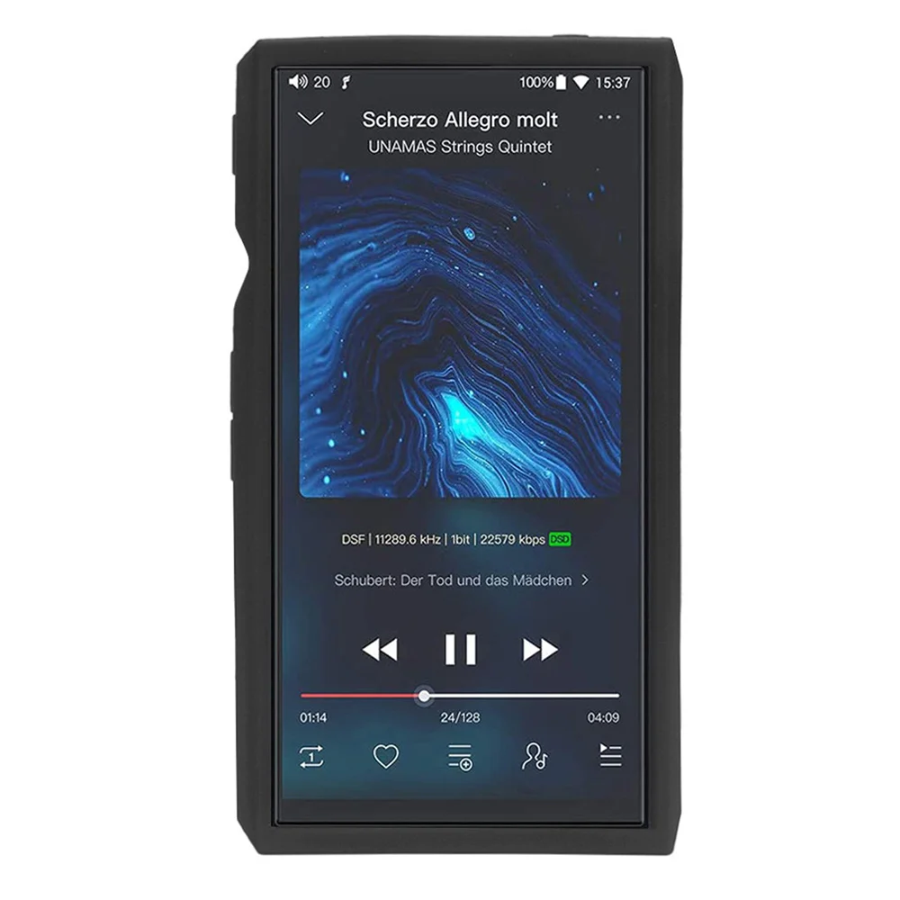 Силиконовый защитный чехол противоударный черный для MP3 музыкальных плееров FiiO