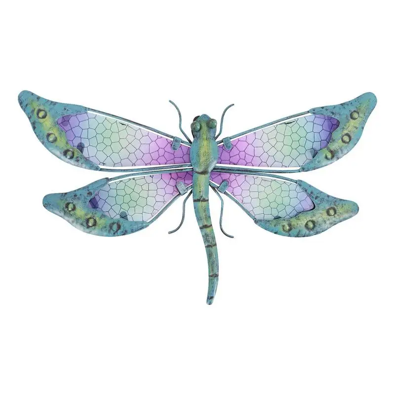 

Metal Dragonfly Wall Art For Garden Decoration And Home Wall Hanging Decor Miniaturas Animal Outdoor Statues Sculptures Yard