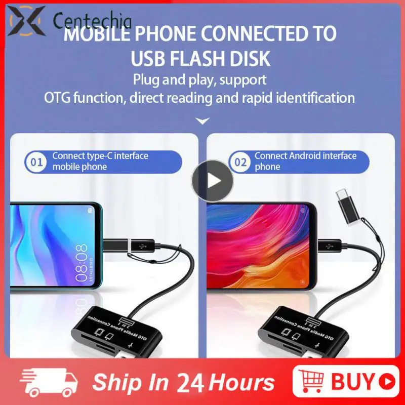 

Universal Type-c Docking Station With Sd / Tf Card Reader Type-c Otg Expansion Computer Accessories Multi-function Card Reader