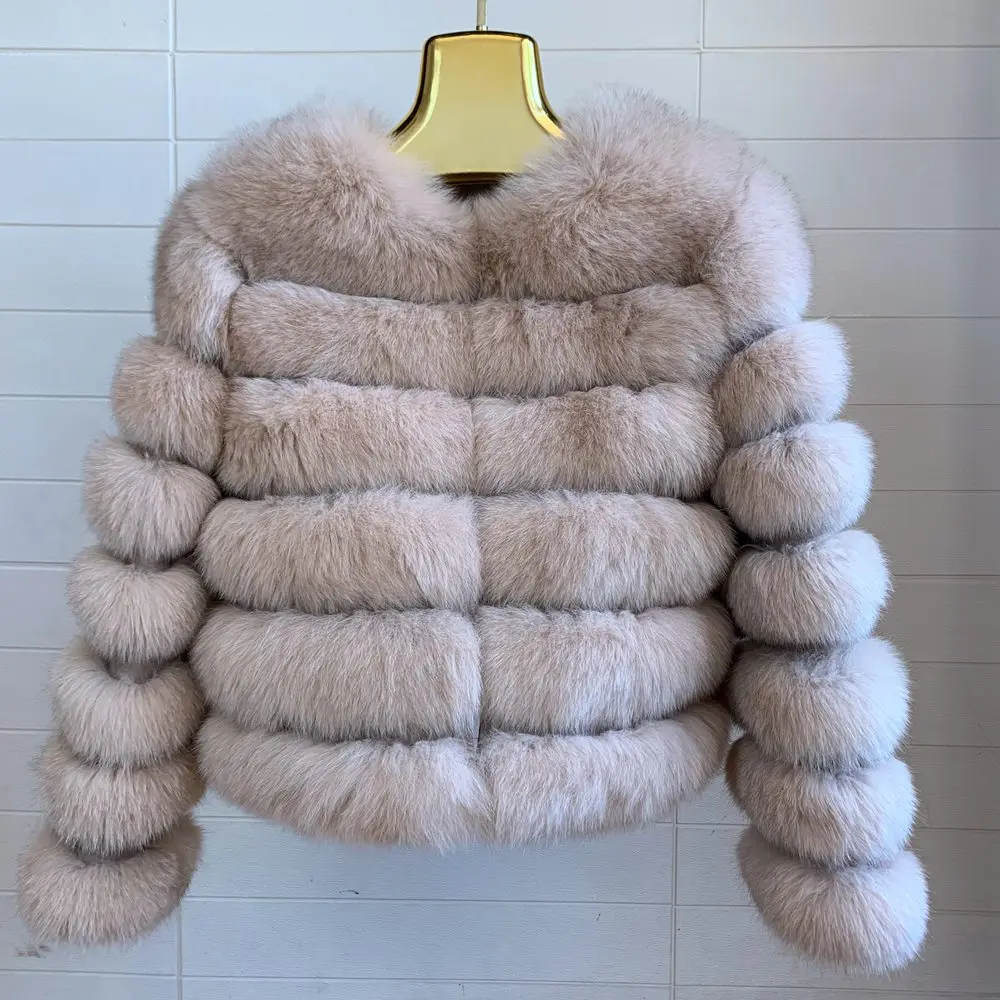 Пальто женское из натурального меха теплая Толстая Шуба Меха чернобурки с