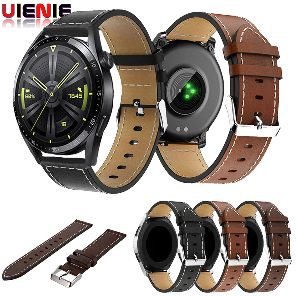 

New Leather Watch Strap Watchband Strap For Huawei GT2 2 Pro GT2E 2E Wristband Replacement For Huawei Watch GT 3 GT3 42MM 46MM