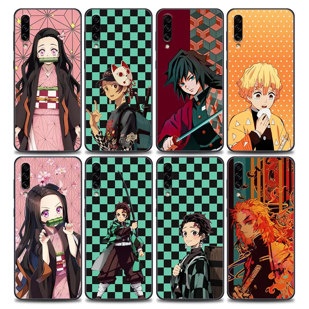 

Kimetsu no Yaiba Anime Case for Samsung A7 A9 2018 Galaxy A10 A20 A30 A30s A40 A50 A60 A70 S A90 Soft Cover Cartoon Demon Slayer