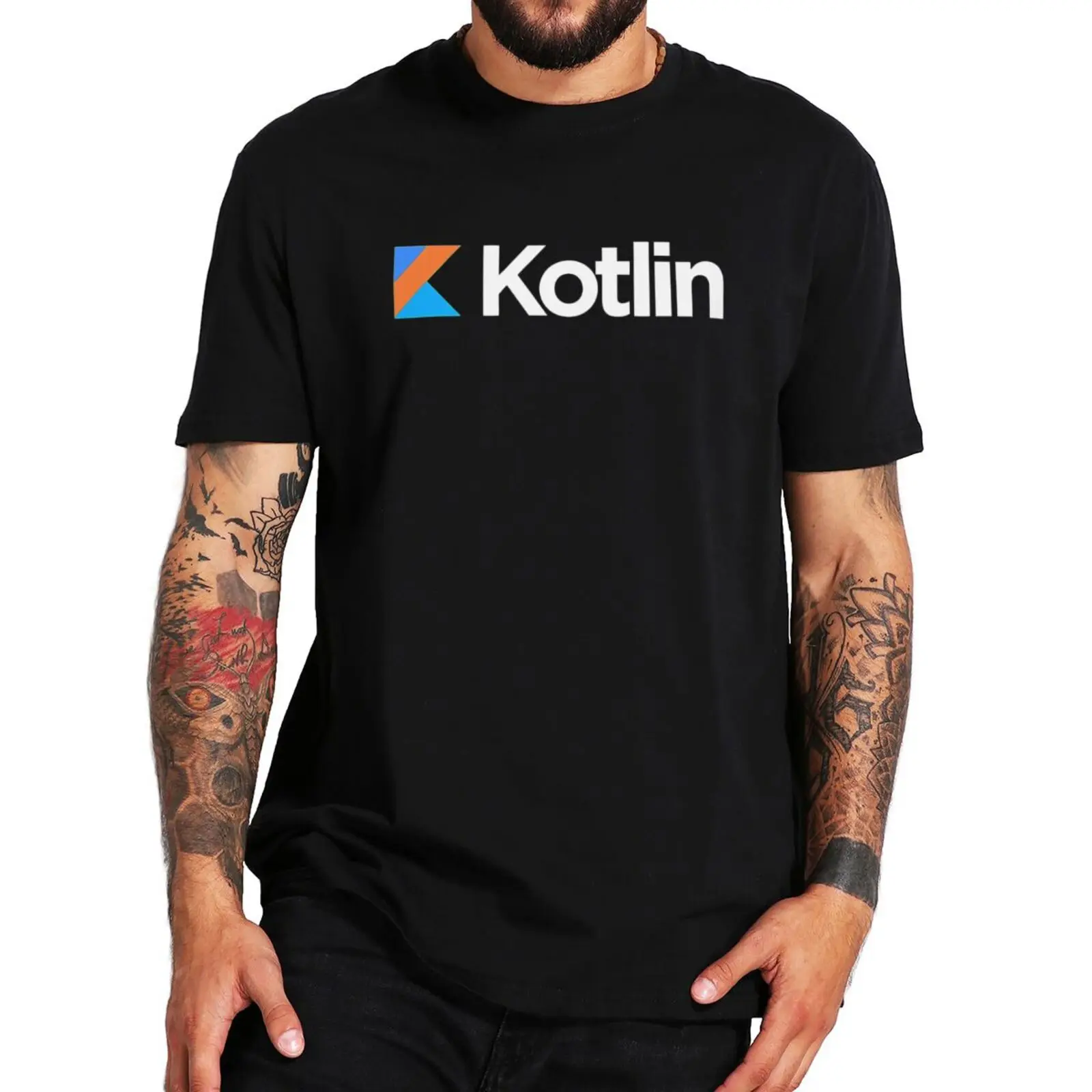 

Kotlin T Shirt Funny Code Programmer Geek Gift Retro Short Sleeve Oversized Casual 100% Cotton O-neck EU Size T-shirts