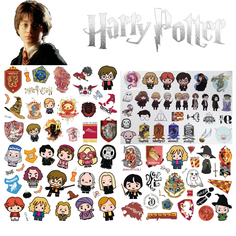 Изысканные черные водостойкие картонные стикеры Волдеморта Хогвартс
