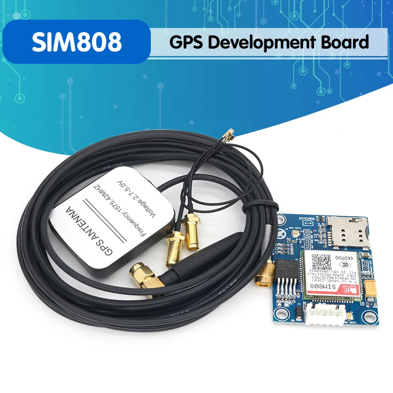 SIM808 модуль GSM GPRS GPS макетная плата IPX SMA с антенной Raspberry Pi Поддержка 2G 3G 4G SIM-карта |