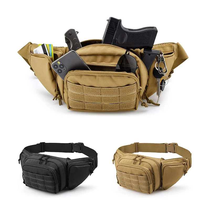 Hiking Travel casual mens cross body chest bag Cycling tactical fanny Pack Waist Bag shoulder For men Daily Life Cycling Camping