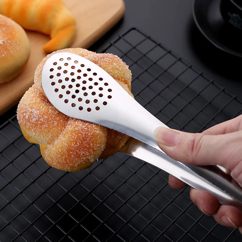 

Kitchen Gadgets Tongs Barbecue Tongs Anti Heat Bread Clip Salad Bread Serving Tong BBQ Tool