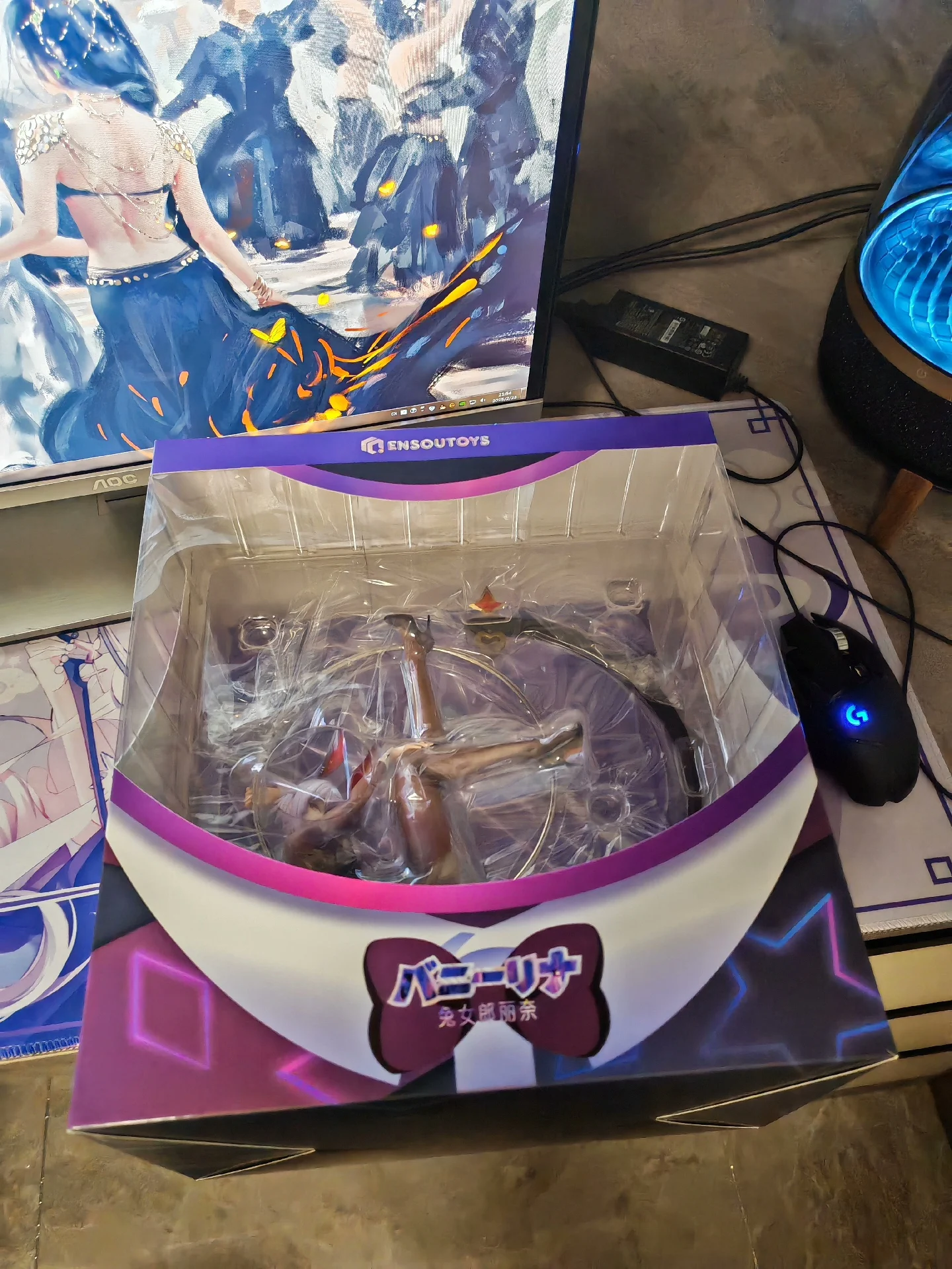 In Stcok ENSOUTOYS Bunny Girl LinaTime круглые движущиеся украшения для красоты коллекция