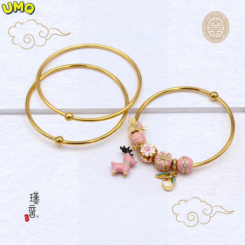 

Браслет из чистого 24-каратного золота с имитацией, женское ювелирное изделие с длительным сроком службы Фараона 999, Аутентичные ювелирные и...