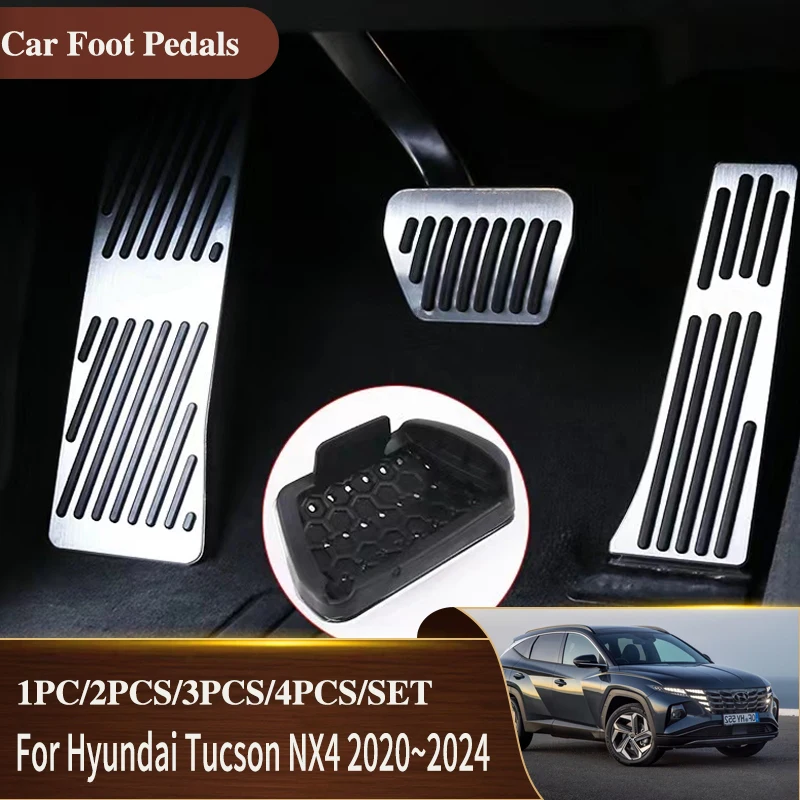 

AT MT Car Foot Pedals For Hyundai Tucson NX4 2020 2021 2022 2023 2024 Non Slip Car-Styling Pedal Stainless Steel Part Acessories