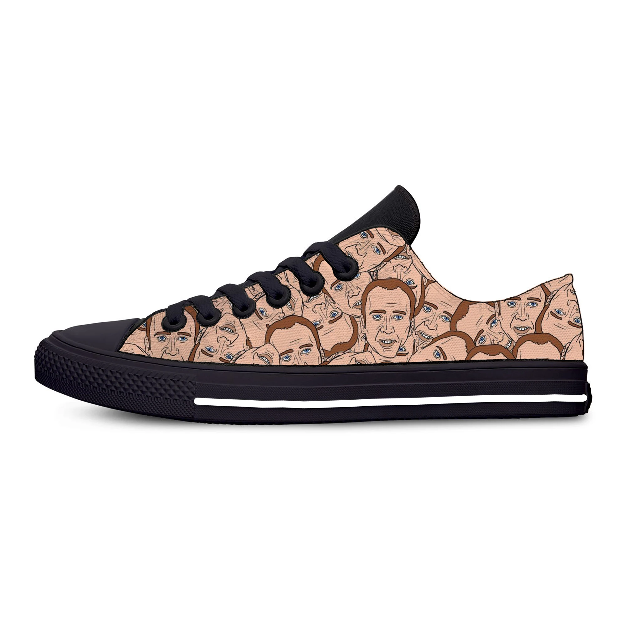 

Hot Anime Cartoon Manga Nicolas Cage Funny Fashion Casual Cloth Shoes Low Top Lightweight Breathable 3D Print Men Women Sneakers