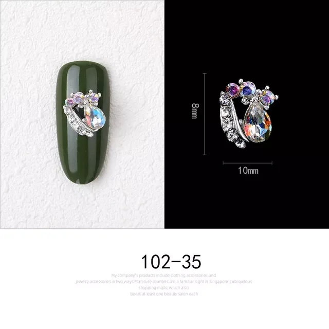 

pieces colorful rhinestone nail art decoration gold gemstone nail rhinestone nail decoration moon star shaped jewelry design