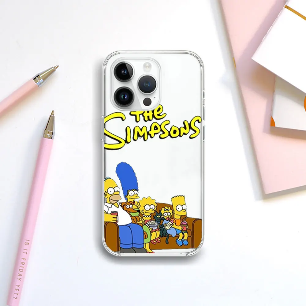 Прозрачный чехол для телефона с рисунком S-Simpsons Guy iPhone 12 11 14 13 15 16 Pro Max Plus Shell