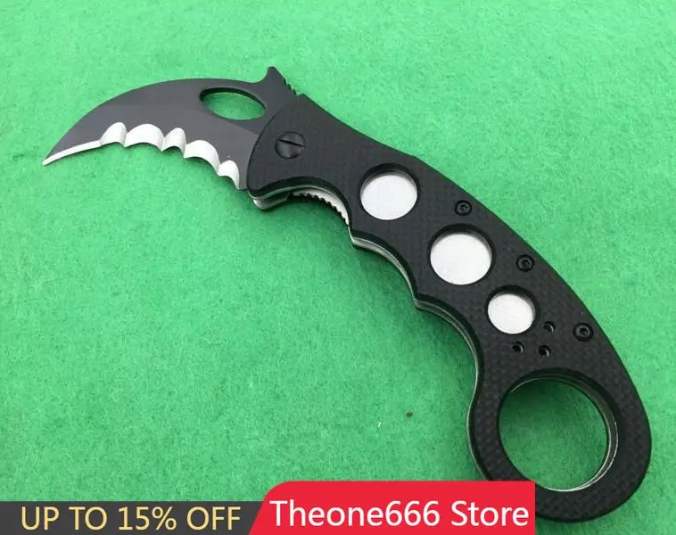 

Karambit Claw Knife Theone Great White Shark AUS-8 Blade G10 Handle Tactical Pocket Folding Hunting EDC Survival Tool Knives