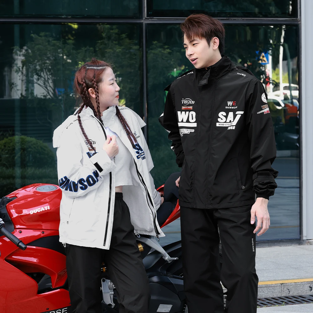WOSAWE дождевики дышащий мотоциклетный плащ мужской с разрезом костюм для всего