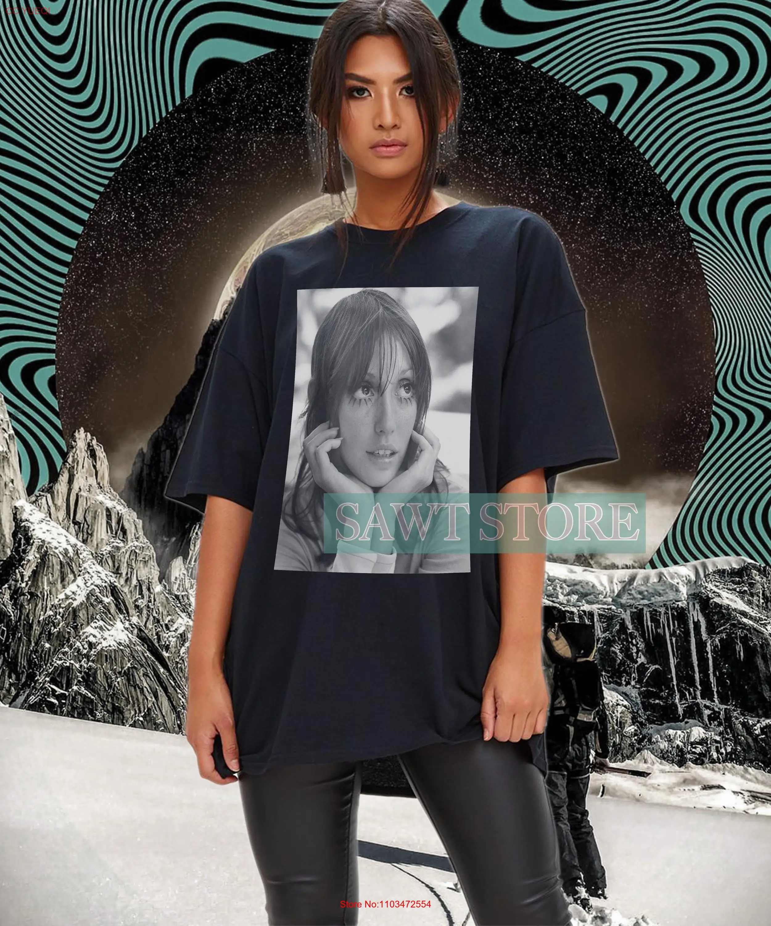 Винтажная футболка SHELLEY DUVALL свитер в стиле ретро 90-х годов с длинными или