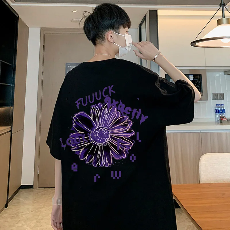 

C21 Short Sleeve Men's Tshirt Loose Tops Oversized Casual Men T Shirts Harajuku Fashion Cotton Tees