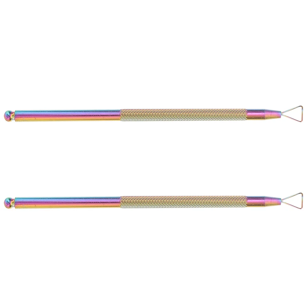 

2 Pcs Cuticle Remover Tool Nail Manicure Tools Supplies Gel Polish Pushers Stainless Steel