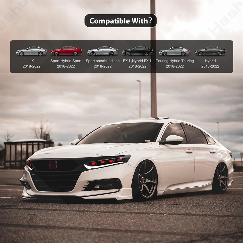 Фото Светодиодные фары для Honda Accord 10-го поколения 2018/2019/2020/2021/2022, передняя фара в сборе, последовательный указатель поворота DRL №4
