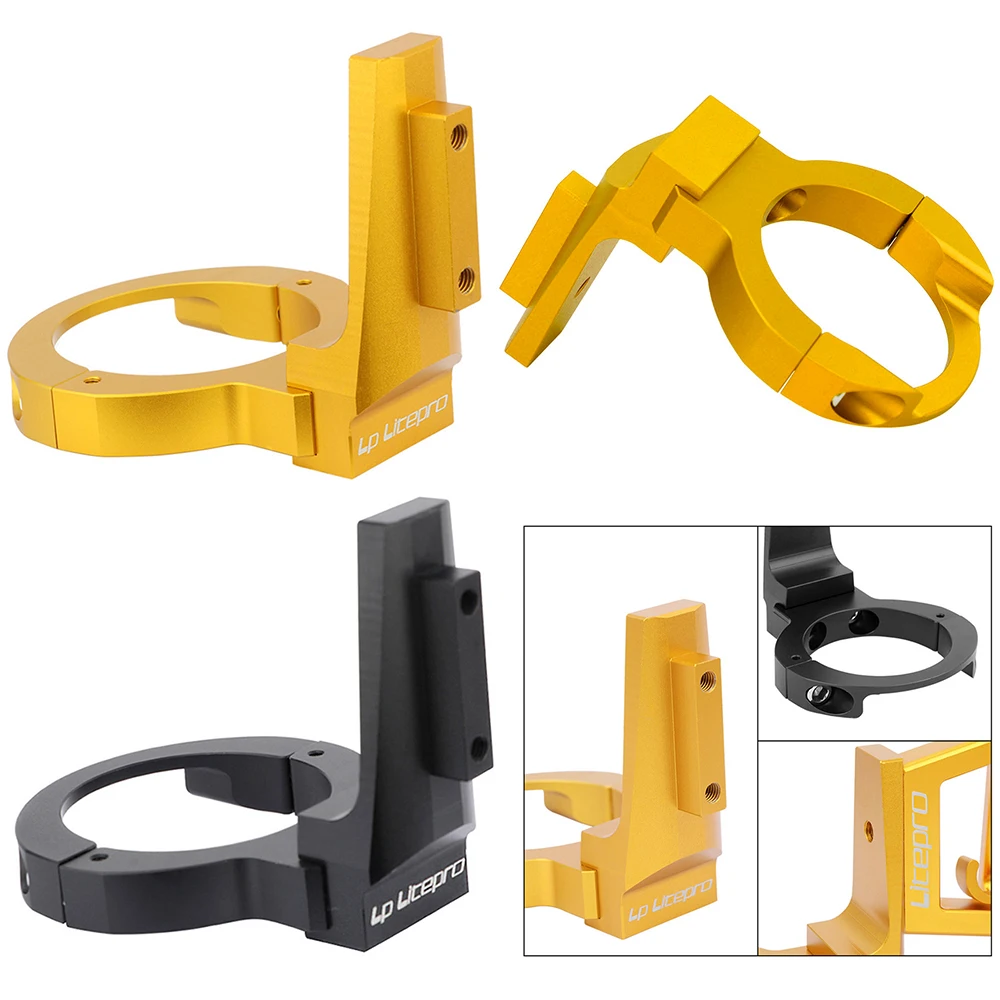 

Легкая велосипедная крепежная зажим для сиденья велосипедная Передняя сумка складная корзина алюминиевый сплав переноска велосипедная Пе...