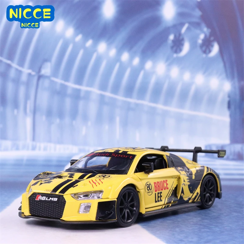 

Nicce 1:32 Scale Audi R8 LMS GT3 Bentley Continental Diecast Sports Car Metal Model with Light Sound Pull Back Vehicle Toy A18