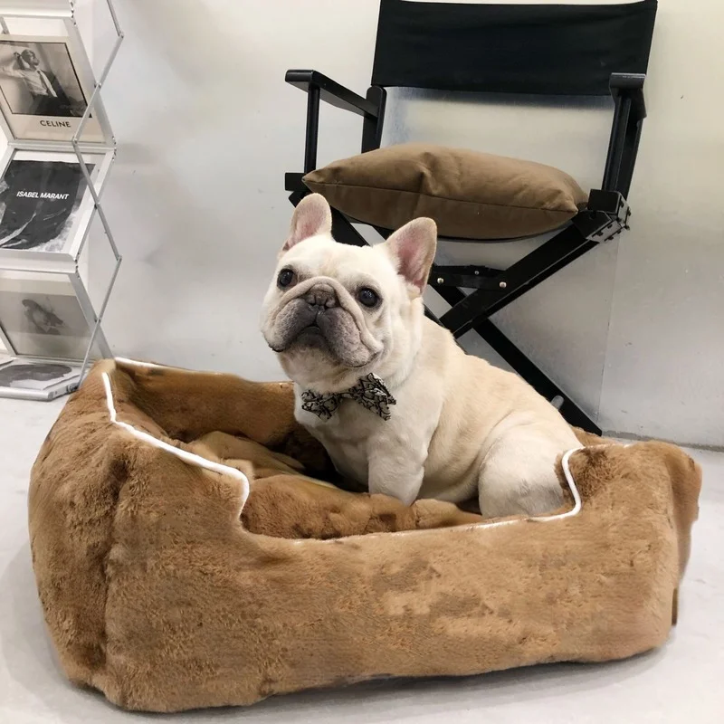 

Luxury Dog Bed Designer Fashion Comfortable Soft Mattress Suitable for Teddy Chihuahua Yorkshire Pet Kennel Plus Fluff Beautiful