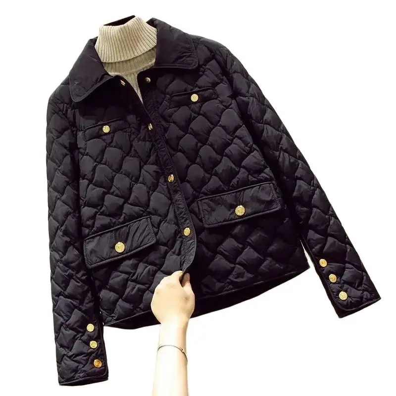 Женская короткая хлопковая куртка повседневное свободное теплое пуховое пальто