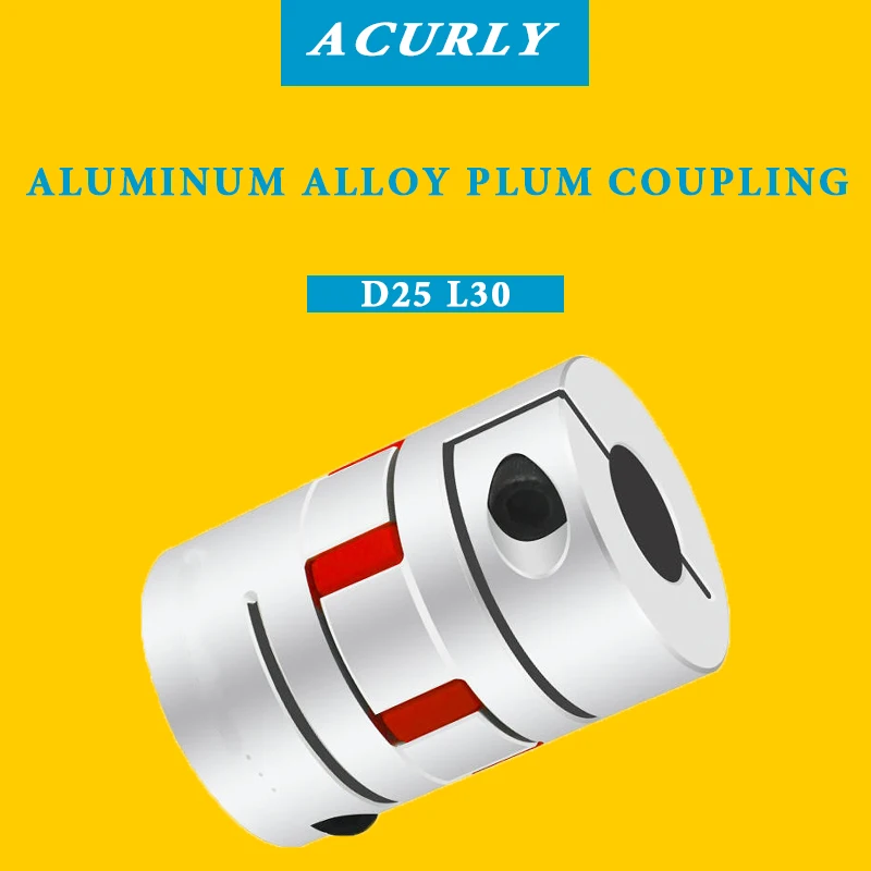 

BW Three Jaws D25L30 Coupler Aluminium Plum Flexible Shaft Coupling Motor Connector CNC Flexible Couplings 5/6/6.35/8/10/12mm