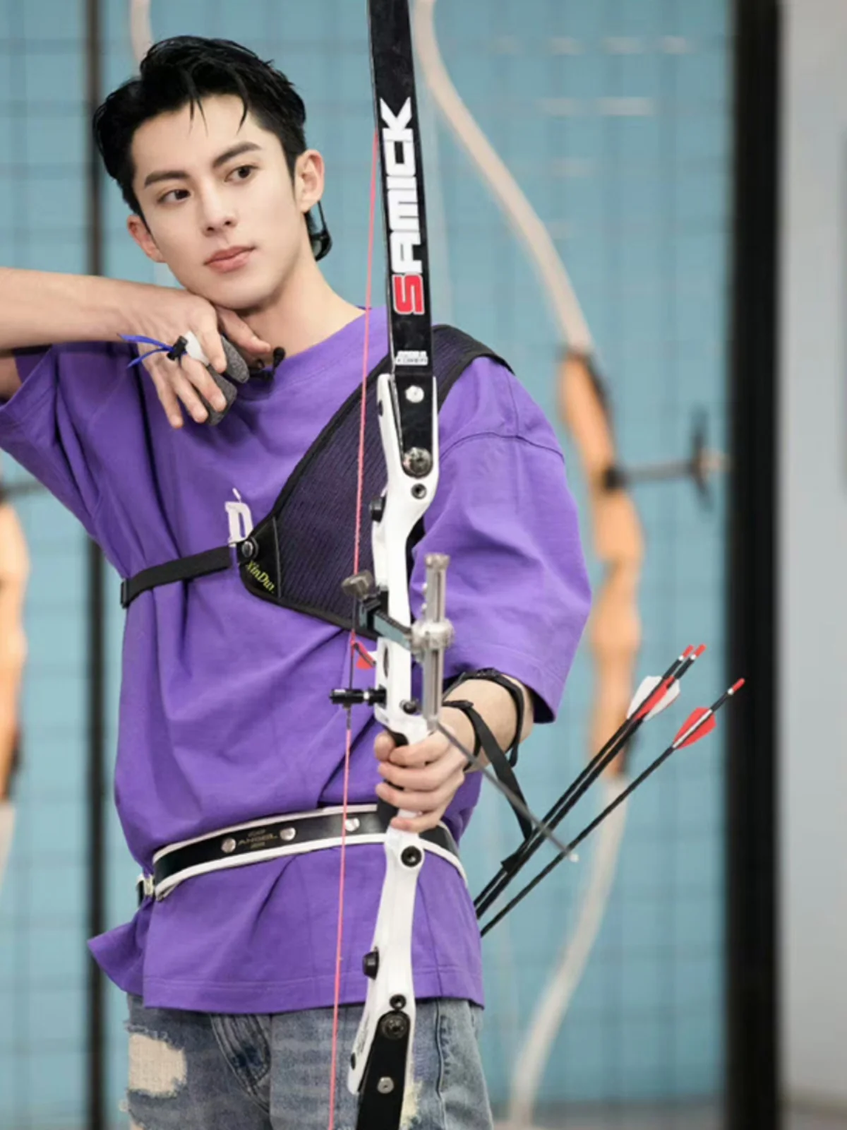 Wang Heqian Same Letter D Тяжелая футболка с короткими рукавами Весна и лето Мужская женская