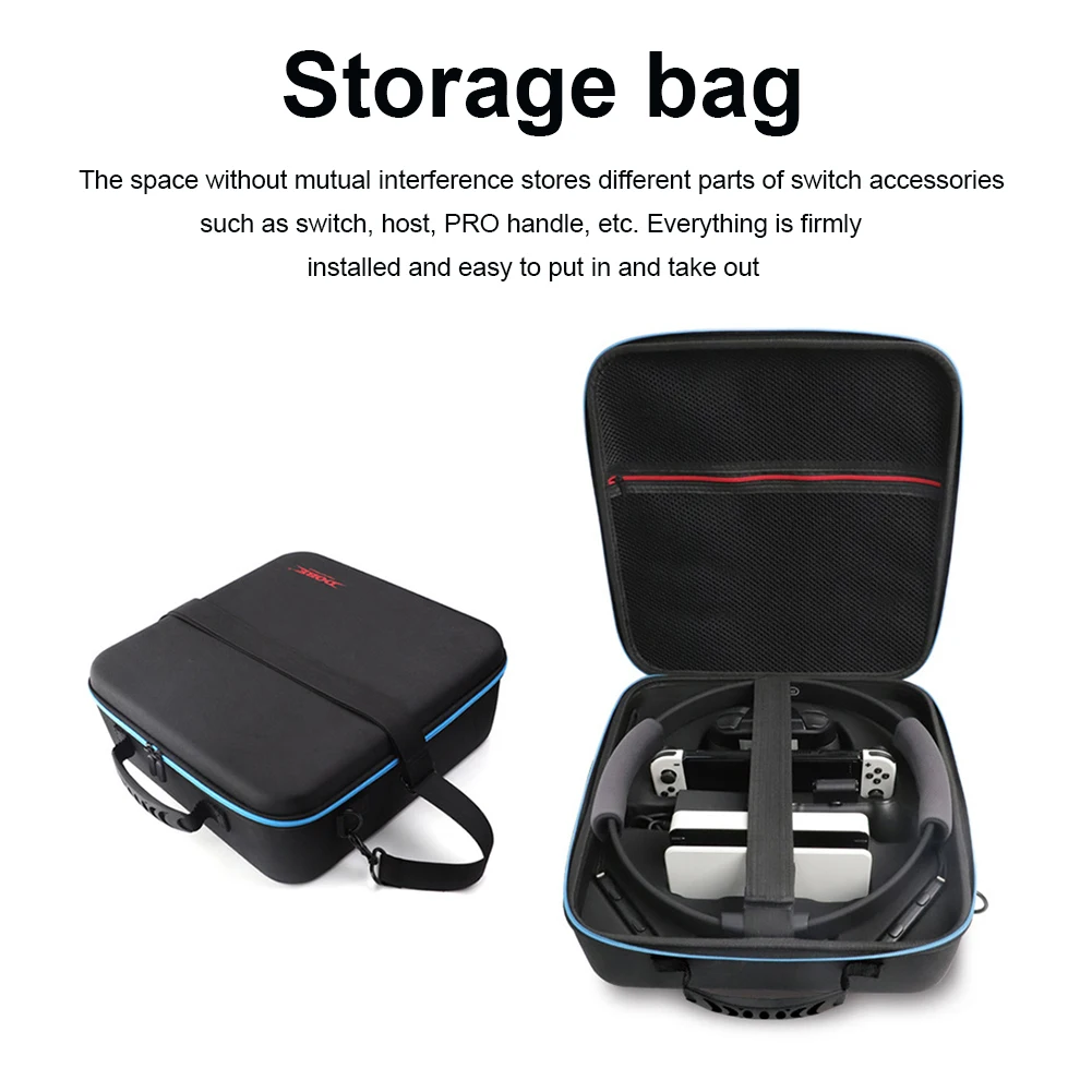 

Storage Handbag Portable Game Console Storage Bag Multi-function Controller Bag Shockproof Game Accessories for Switch OLED