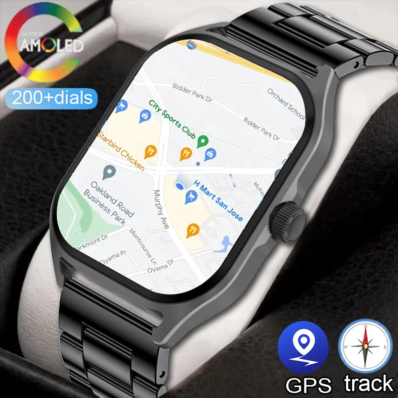 

For XIaomi Compass 2.04 Inch AMOLED HD Screen Women's Wristwatch Man Watch Men's Watches Gps Tracker Bluetooth Free Gifts Modern