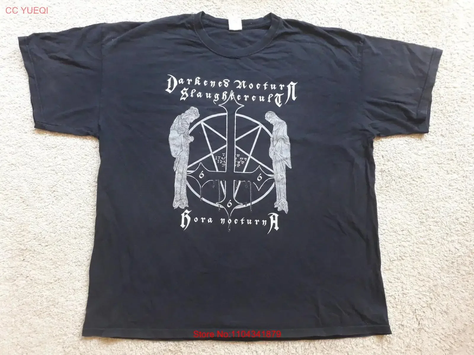 Футболка DARKENED NOCTURN SLAUGHTERCULT Black Metal Vintage 2006 XL LP Tour Hora