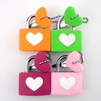 32mm student small lock secret padlock for couples multi color love padlock with key metal luggage padlock locker locks