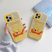 disney cute cartoon winnie the pooh phone case for iphone 13 12 11 pro max x xr xs max 7 8 plus se silicone tpu funda capa