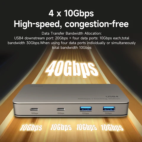Hagibis USB4 Док-станция с тройным дисплеем