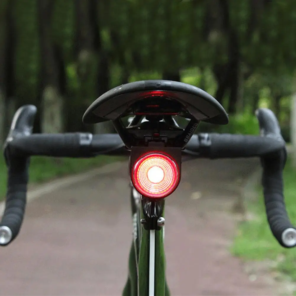 

Practical Bike Rear Light Long Battery Life USB Charging Anti-Rust Saddle Tail Light Bike Taillight Brake Taillight 1 Set