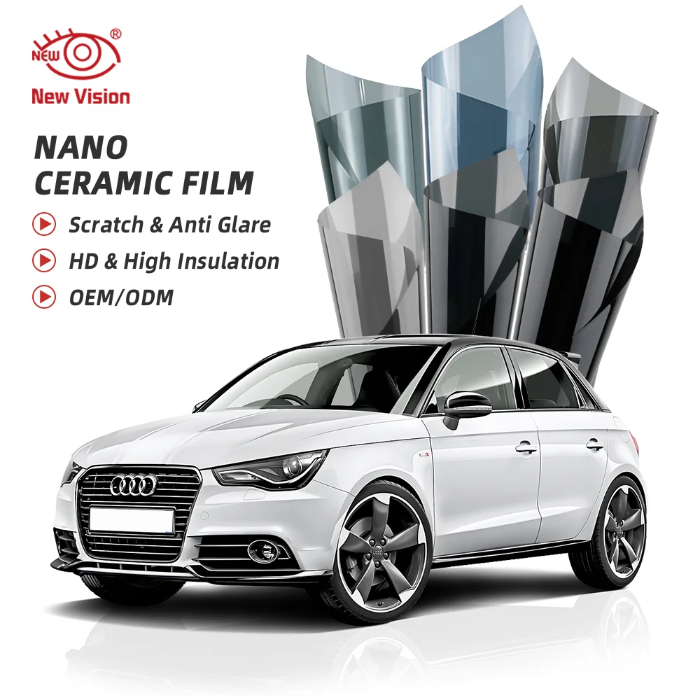 Фото Солнцезащитная пленка для автомобиля 50смX900см HIR99% HD Nano Ceramic с высокой степенью отражения, термостойкая, для защиты от солнца и обеспечения конфиденциальности. №1