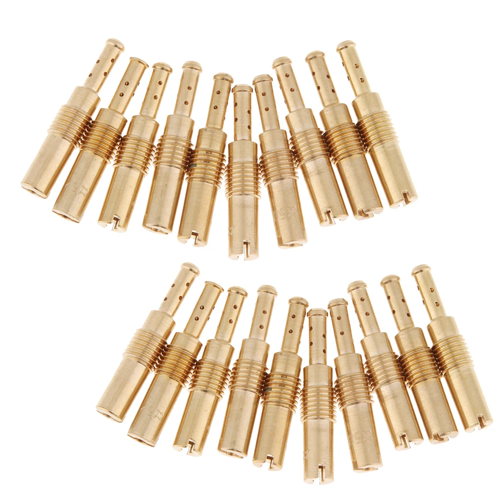 

20pcs Slow Jet Carburebor Nozzle 10 Sizes (38 40 42 45 48 50 52 55 58 60)