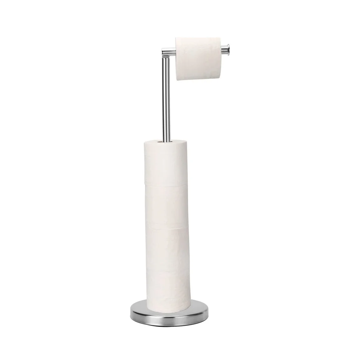 

Toilet Paper Holder, Free Standing Toilet Paper Holder Stand with Reserve for 4 Spare , Sturdy Base