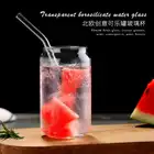 400 мл570 мл стакан модный вода молоко сок простой сок чашка Пиво Вино десерт Кола форма кружки прозрачная посуда для напитков соломинка