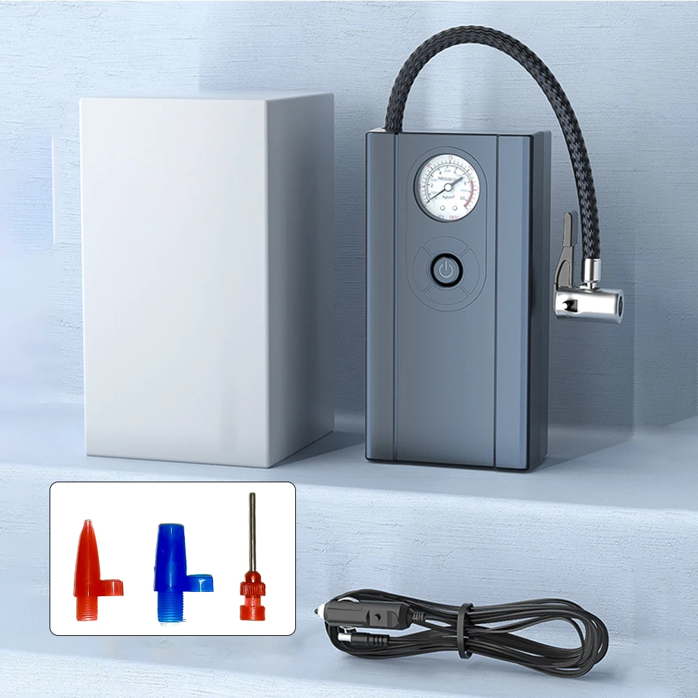 

Автомобильный воздушный компрессор, электрический беспроводной портативный насос для накачки шин, 150psi, для мотоциклов, велосипедов, лодок, автомобилей, мячей