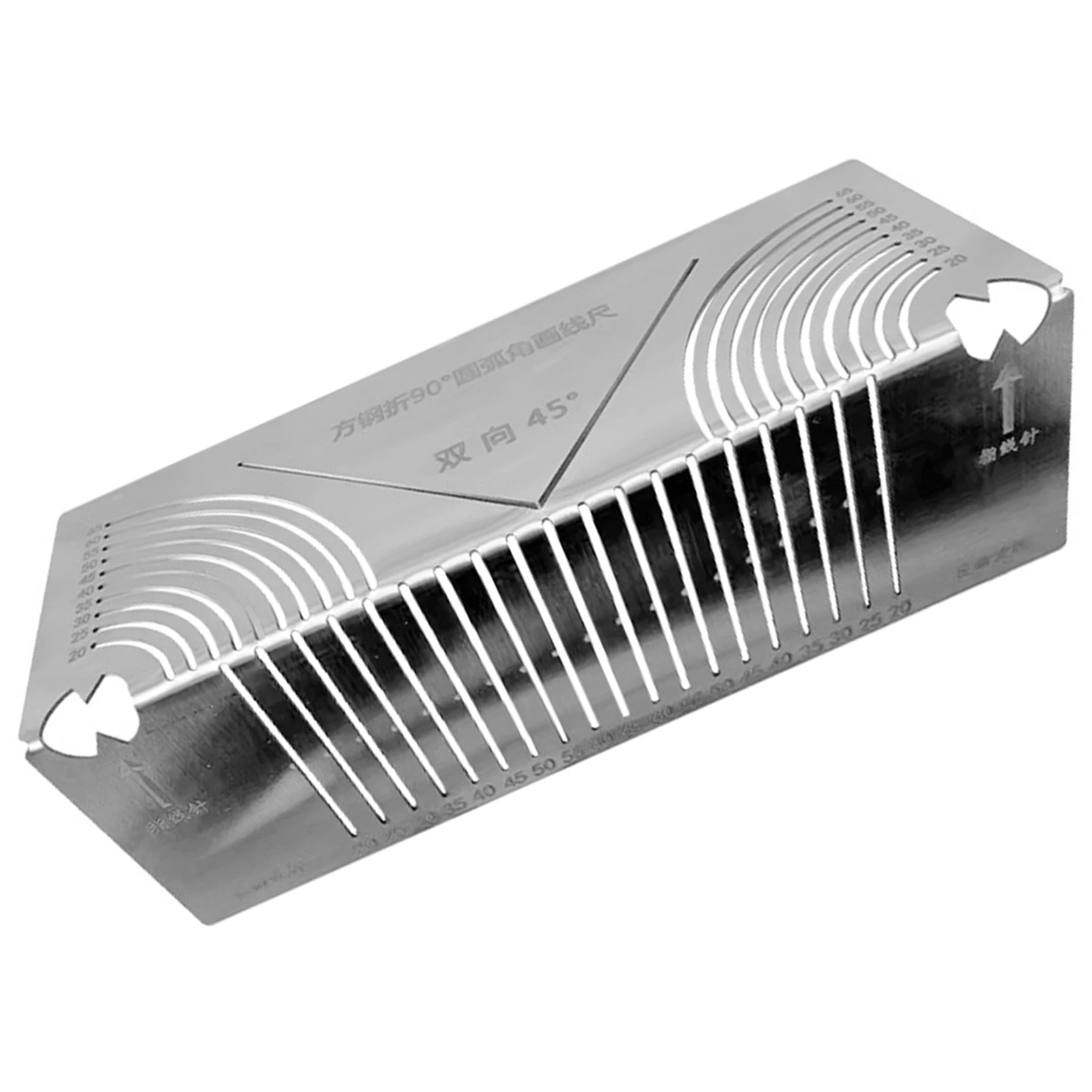 

Прецизионная гибкая линейка для измерения угла из алюминиевого сплава, многофункциональный инструмент для маркировки дуги, квадратная угловая линейка для деревообработки