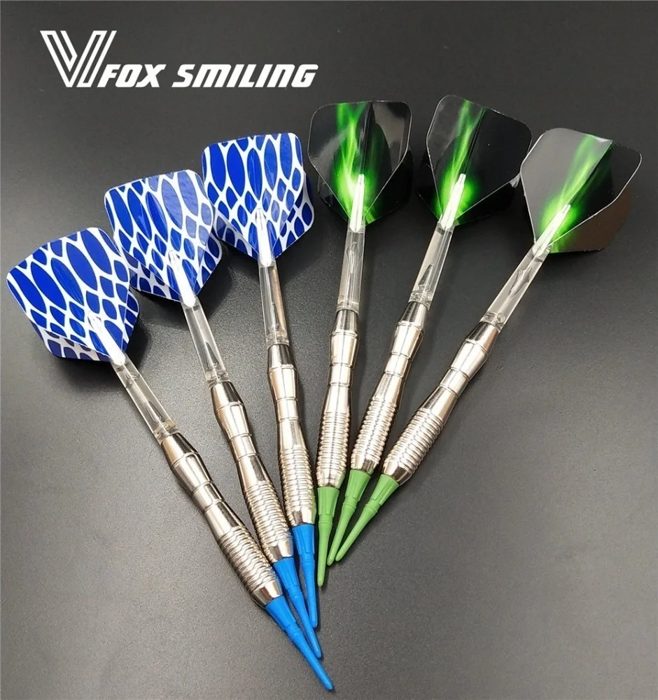 

6pcs Electronic Dart Soft Tip Safety 18g Darts With Clear Shaft