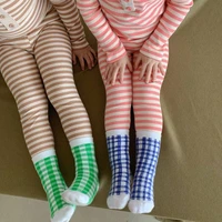 baby kids pajamas sets girl boy sleepwear suit autumn kids pajamas striped pijamas topspants 2pcs children clothing