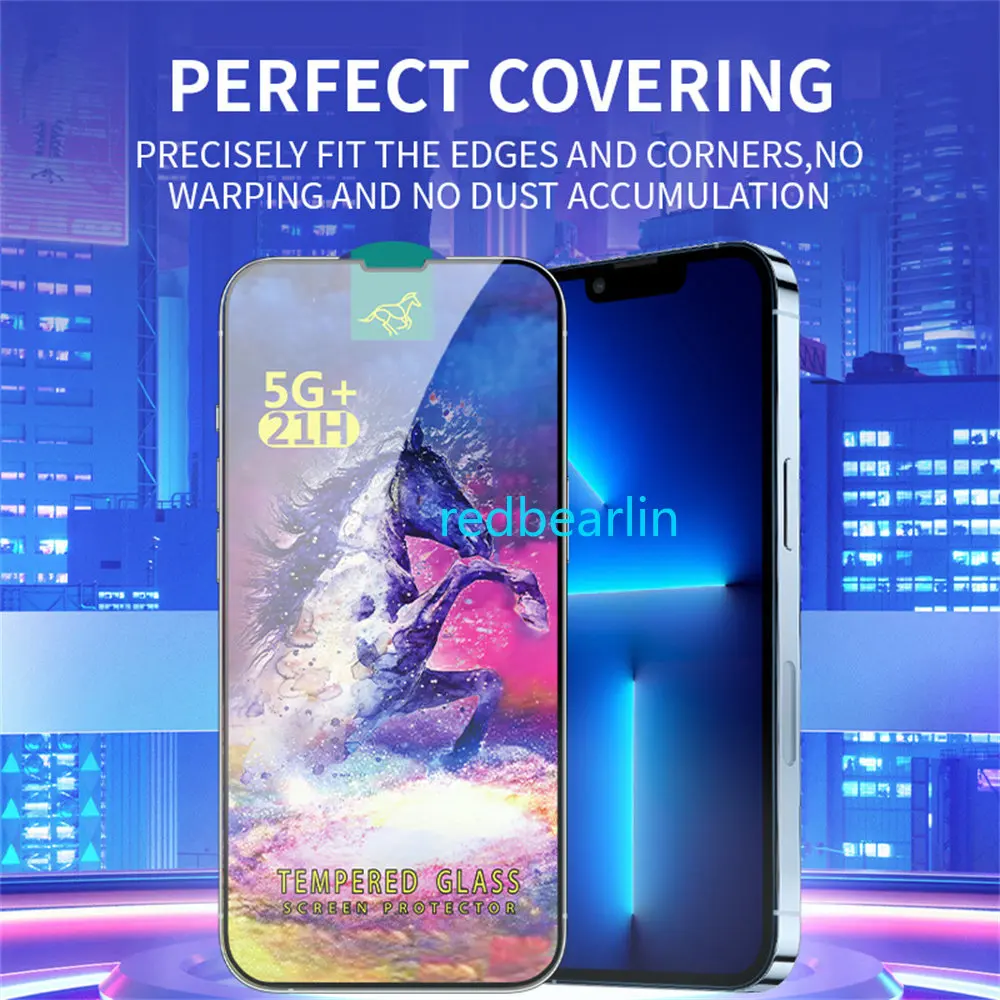 Wholesale For iPhone 14 Pro Screen Protector SWIFT HORSE Upgraded 21H Full Glue Tempered Glass 13 12 11 XS Max Mini X XR 7